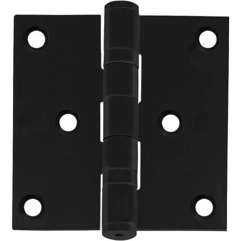 Charnière de porte inox 76x76mm DIN Gauche/Droite noir INTERSTEEL (1/3)
