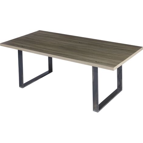 Esszimmertisch MACON Kufentisch Holztisch Esstisch - Eiche + Industrial 180x100 cm (1/5)