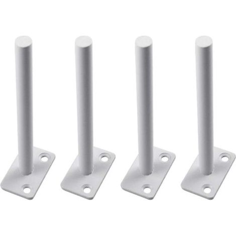 Supports en Métal pour Étagère Flottante, Supports D'étagère Dissimulés Flottants en T Support à Tablettes Flottantes, pour Support Mural Home Mur Bricolage, 4 Pièces(white150mm/6in) (1/5)