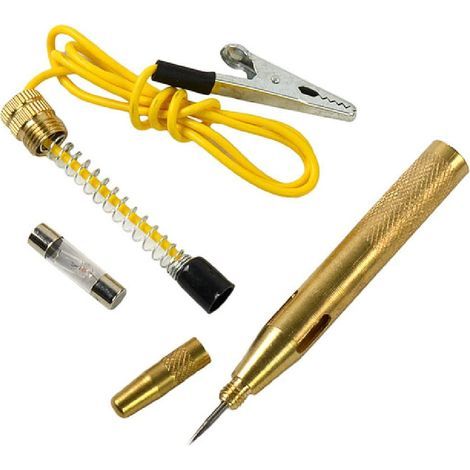 Testeur de circuit de tension pour voiture et camion, 6 V CC, 12 V, 24 V CC, stylo à sonde longue avec lampe témoin, outil de diagnostic automobile universel-AquaForge (1/5)