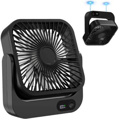 BUNTHAUS Ventilateur de croisière magnétique, version améliorée 5000 mAh rechargeable et filaire, indispensable pour la croisière, ventilateur de voyage portable à 5 vitesses, fixation magnétique pour (1/5)