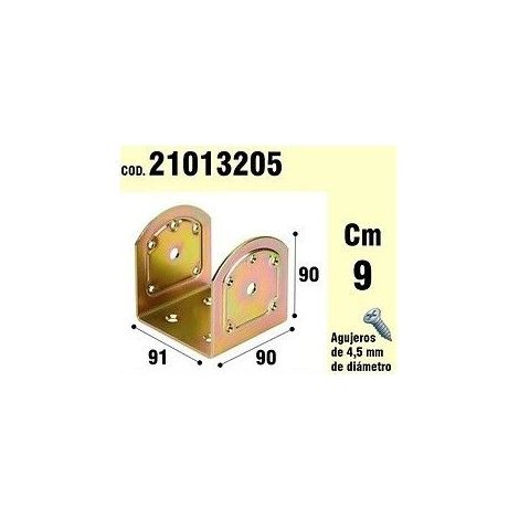 Supporto Per Legno Tipo "U" Bicromato 90 mm.
