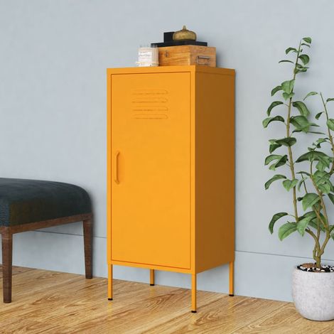 vidaXL Armadietto Giallo Senape 42,5x35x101,5 cm in Acciaio