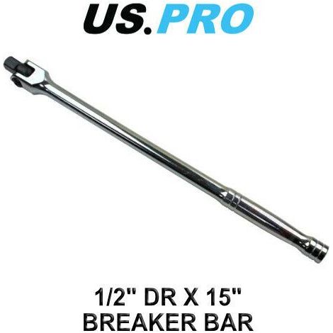 US PRO BREAKER BAR KNUCKLE 15"" 1/2"" FLEXI HEAD WRENCH RATCHET 380MM 1578 (1/4)