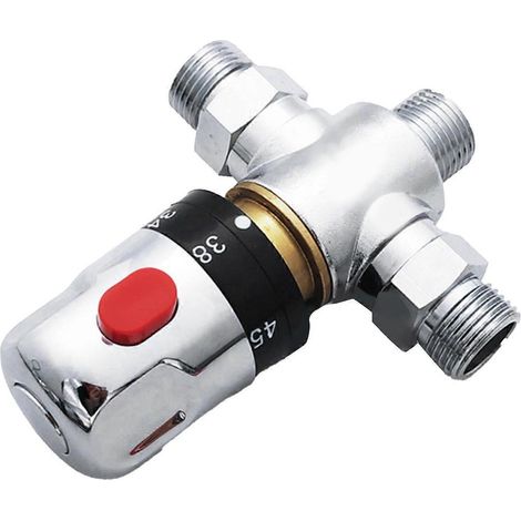 Mitigeur thermostatique 4/5 pouces en acier inoxydable pour douche avec contrôle solaire de la température de l'eau