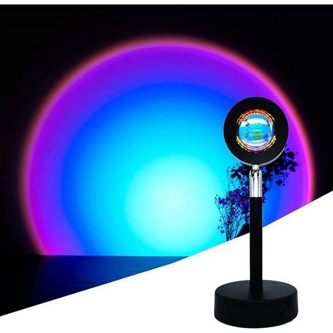 Lumière LED de projection de coucher de soleil, support de plancher arc-en-ciel lampe moderne veilleuse cadeau pour (1/4)