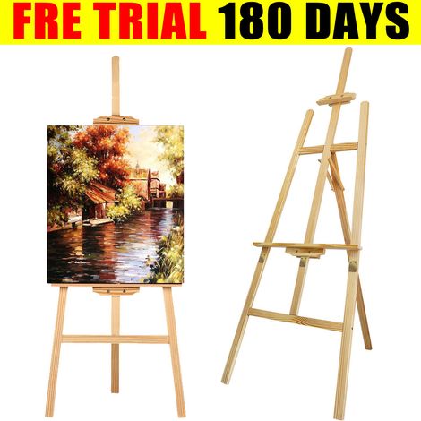 Folding Artist Studio Display Easel Wooden Pine High Adjustable Painting Craft (1/5)