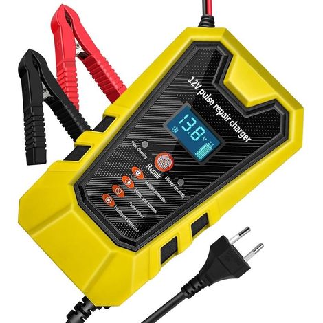 Chargeur de batterie intelligent 12V 6A – Écran tactile LCD – Protection multiple – Technologie de réparation par impulsions (1/5)