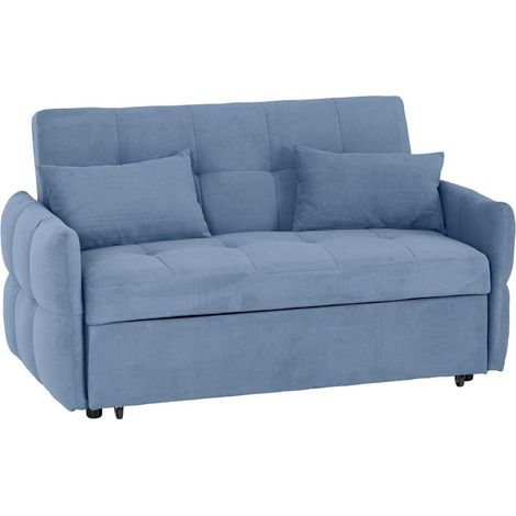 Chelsea Indoor Sofa Bed - L83 x W150 x H88 cm - Blue Fabric