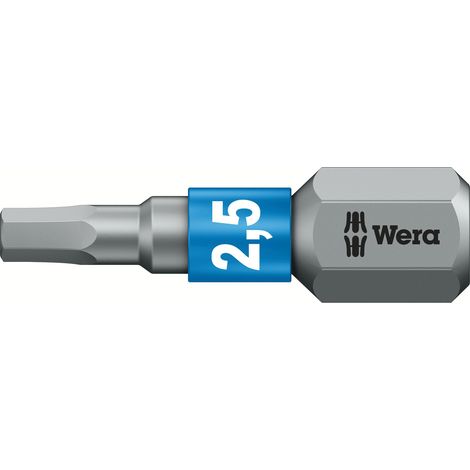 Embout WERA six pans creux Hex-Plus, BiTorsion 2,5x25mm (1/5)