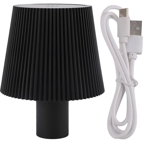 Lampada a LED a forma di bottiglia plissettata IP54, impermeabile, con 4 modalità di illuminazione, cambio colore, batteria da 2000 mAh, senza fili, ideale per bar, caffè e casa, colore nero. (1/5)