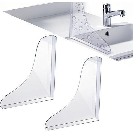 Set mit 2 selbstklebenden, transparenten Spritzschutzfolien aus Acryl für Badewanne, Küche und Spüle, 21 x 18 cm (1/5)