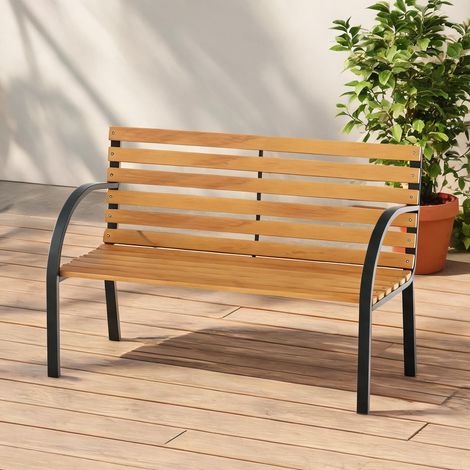 Banc de jardin en acier Kiefernholz 122 x 60 x 83 cm (1/5)