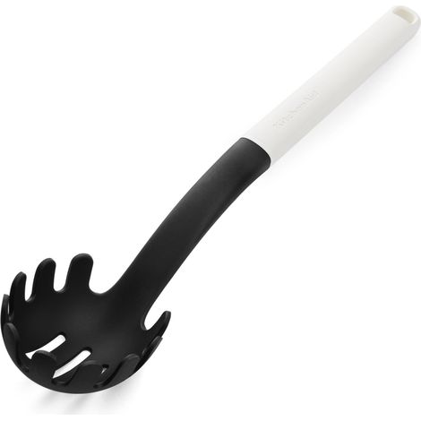 Kitchenaid cuocipasta, porcellana bianca, utensile da cucina resistente al calore, antiaderente con manico durable, 34cm