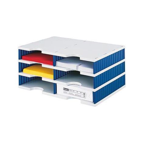 Dokumentenablage doc duo Grundeinheit 48,5 x 22,3 x 33,1 cm (B x H x T) Polyl grau/blau (1/3)