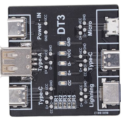 Datenkabel-Prüfplatine, empfindlicher und präziser USB-Kabeltester mit Mehrfachschutz für Typ C (1/5)