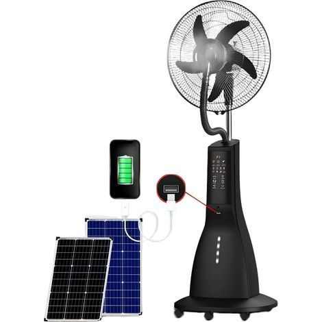 Tragbarer Nebelventilator, 6 Geschwindigkeitsstufen, Luftbefeuchter, leise und kompakt