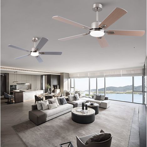Ventilatore da soffitto con luce LED dimmerabile OKMYHOME (1/5)