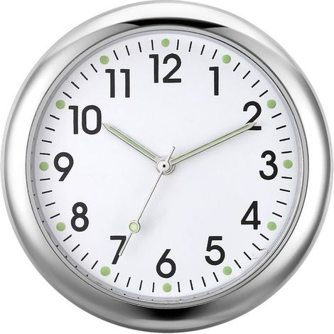 Orologio per auto - Mini orologi da cruscotto per auto - Orologi al quarzo per bocchette dell'aria con lancette luminose, compatibili con auto, moto, barche, biciclette, diametro 4x4 cm (1/5)