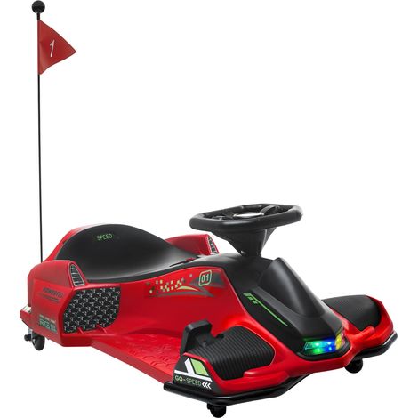 Go Kart Elettrico per Bambini Velocità 3-8 km/h per Drifting Rosso (1/5)