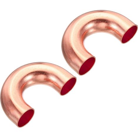 2 Paquet 5/8 Pouce OD 52.5x33mm Coude Cuivre Tuyau Raccord (1/5)