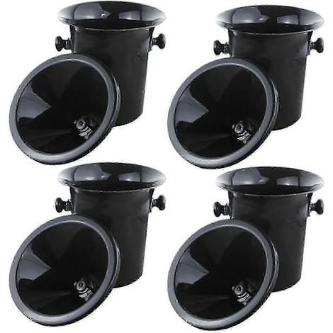 Kit de dégustation de vin 4 pièces en plastique noir - Taille standard avec entonnoir noir et seau à champagne-AquaForge (1/4)