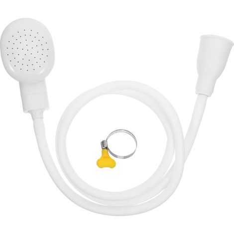 Tuyau de douche pour animaux : Pommeau de douche portable de 130 cm pour le nettoyage du lavabo - Accessoire de robinet portable pour le toilettage (1/5)