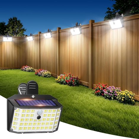 1-Pack 176LED Solar Lights Outdoor, 600LM Motion Sensor Light, IP65 Waterproof Wall Lamp for Fence, Garden, Camping, Patio, White (1/5)
