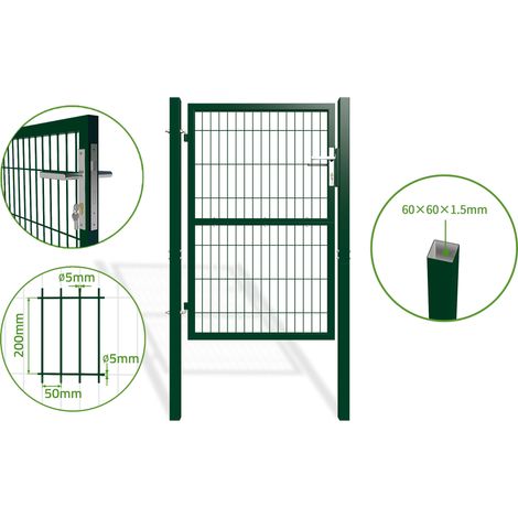 Puerta de valla 1m RAZO 100 x 140 cm Verde