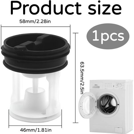 1PCS Filtre à charpie tamis filtre à charpie remplacement pour Machine à Laver Multimarques, Filtre À Charpie,Filtre À Peluches,Pieces Detachees Lave Linge,Tamis Filtre À Charpie Remplacement. (1/5)