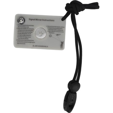 Miroir de signalisation d'urgence de survie avec cordon, réflecteur multifonction pour camping et randonnée