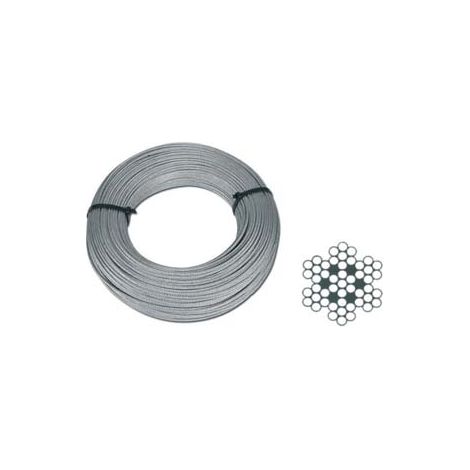 FUNE METALLICA IN ACCIAIO INOX AISI 316 49 FILI- - ø mm.2,0xmt.10 - 2 matassa