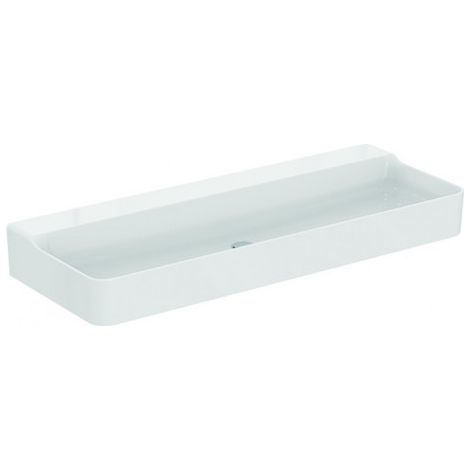 LAVABO Conca, sans trou de vidange, sans trop-plein, 1200x450x145mm, blanc avec IdealPlus