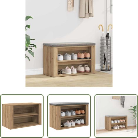 Schuhbänke Holz - Schuhregal Artisan-Eiche 75 x 35 x 45 cm Holzwerkstoff (1/5)