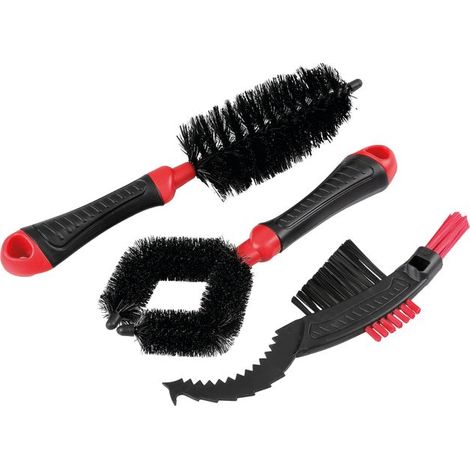 Set 3 spazzole per pulizia moto e ciclo