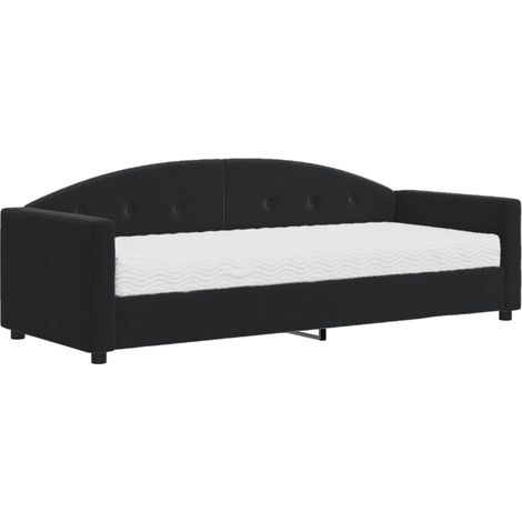 Maison Exclusive - Divano Letto con Materasso Nero 80x200 cm in Velluto