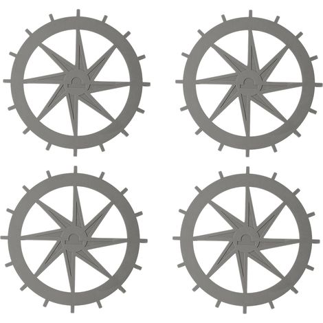4 pièces sous-verre en silicone, anti-brûlure, résistant à la chaleur, non glissant, avec rainure de récupération des liquides, pour intérieur et extérieur (1/5)