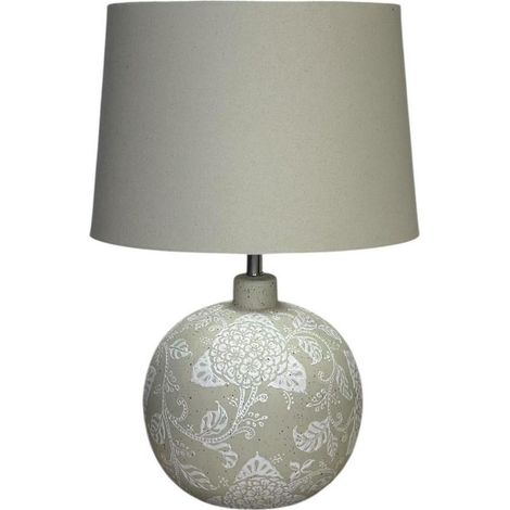Lamp and Shade - Ceramic - L25 x W25 x H39 cm