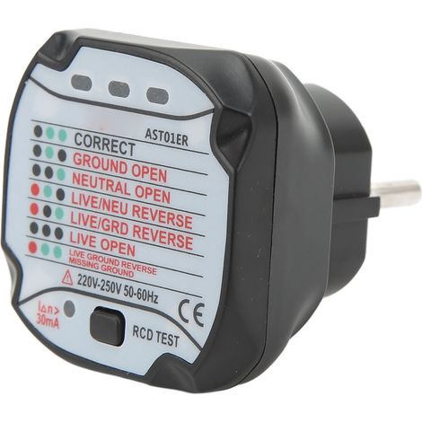 Testeur de prise électrique Détection précise Réponse rapide Détecteur de prise Prise UE 220V‑250V (1/5)