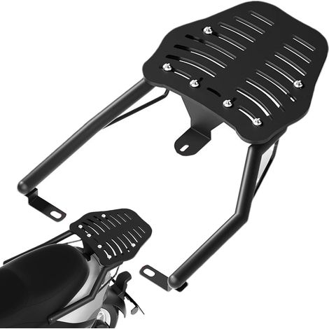 Porte-bagages pour moto, Tour Pack - Convient pour porte-bagages de moto réglable - Porte-bagages noir - Porte-bagages résistant à l'usure pour les trajets en déplacement (1/5)