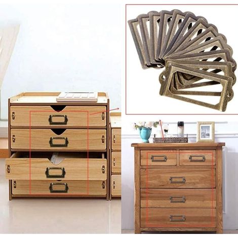 Ensemble de 30 supports tiroir en bronze antique avec vis pour (1/5)
