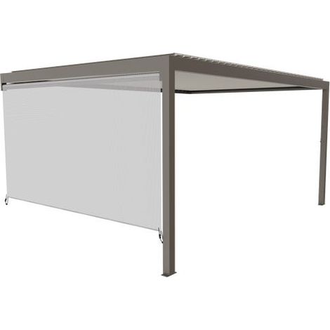 Store Latéral Non Guidé Gris 3m50 Pour Pergola Bioclimatique S et SV ORIAL Adossée France (1/5)