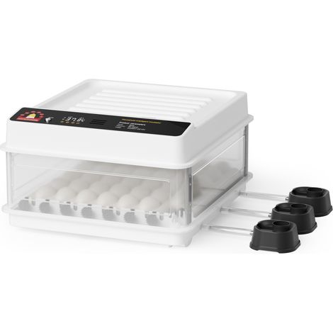 Fudajo Vollautomatischer Flächenbrüter für 36 Eier, Inkubator 45 W mit Wendesystem, Brutautomat mit Temperatursteuerung und Feuchtigskeitsregulierung, Brutkasten zum Eier ausbrüten