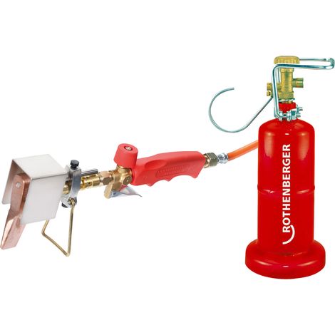 ROTHENBERGER Industrial Kit de brasage pour gouttières avec petite bouteille de propane vide de 0,5 kg - 1500004721