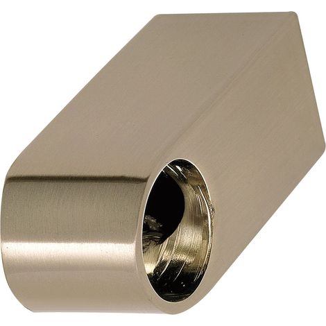 Rohrhalter Modern eckig, Zamak Edelstahl Effekt