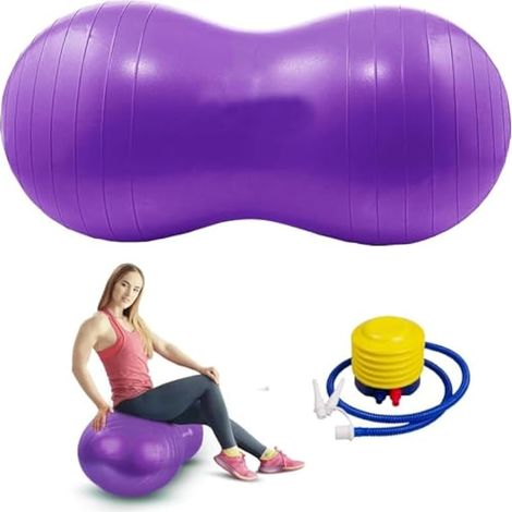 Balle de yoga anti-éclatement - Balle d'exercice pour enfants, grossesse, autisme, pilates et entraînement de base avec pompe (1/4)
