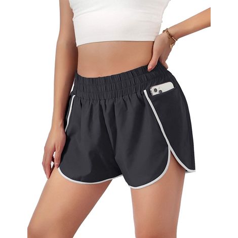 Short De Course Femme - Taille Élastique Et Séchage Rapide - Pour Sport Et Loisir - Lot De 1 (1/5)