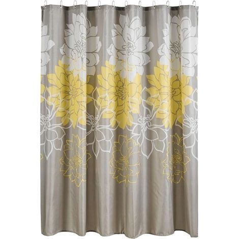 Tenda da doccia, grigio oro, motivo floreale, 180x200 cm LZA-09 EVG