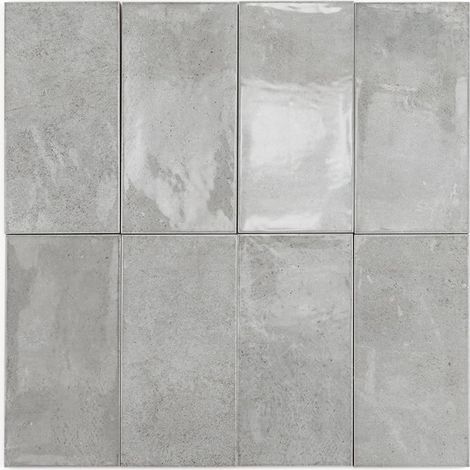 Carrelage Mur Mainzu Grey Brillante 10x20 cm