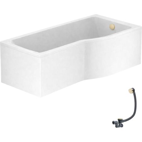 IDEAL STANDARD Connect Air 150 x 80 cm Bañera/Ducha derecha + Delantal + Desagüe - Dorado